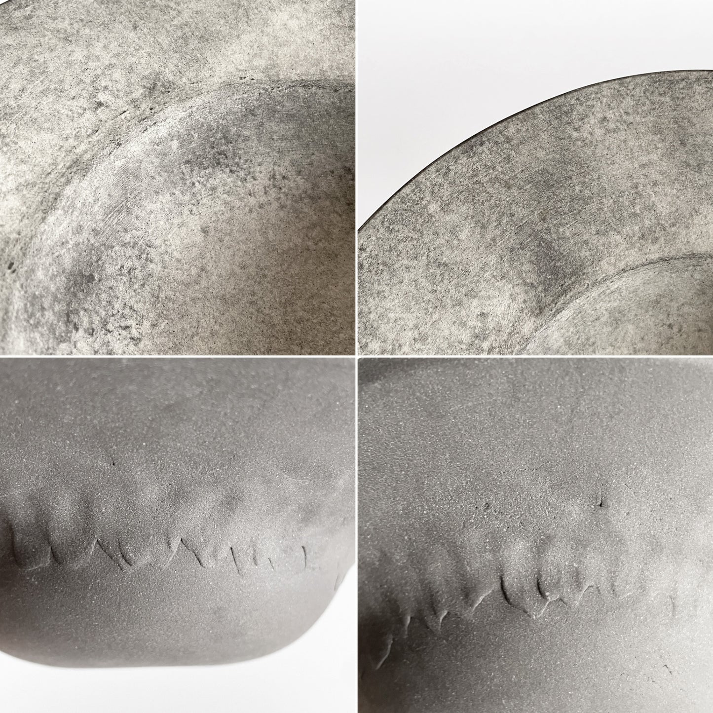 吉田次朗 リムボウル スープ皿 深皿 ホワイトグレー Mサイズ Φ20cm 陶器 現代作家 B ■