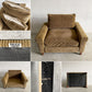 トラックファニチャー TRUCK FURNITURE FKソファ FK SOFA 1.5シーター F-21 グリーンコーデュロイ ウォールナット無垢材 定価￥315,700- 〓