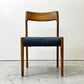 朝日木材加工 エッダ EDDA Dining Chair101 Fabric ダイニングチェア ブルー 北欧 定価￥33,000- A ●