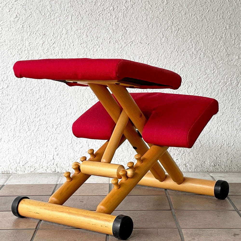 ストッケ STOKKE ヴァリエ VARIER マルチバランス MULTI バランスチェア 学習椅子 ファブリック レッド 北欧 ノルウェー ◇