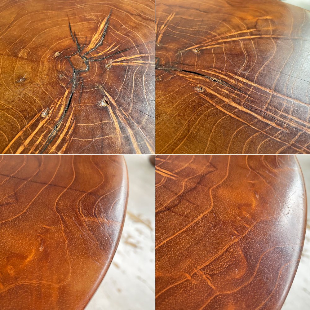 ヨーガンレール ババグーリ Jurgen Lehl Babaghuri チーク無垢材 スツール Stool シグザグ脚 ハンドメイド 一木造り プリミティブ 希少 ♪
