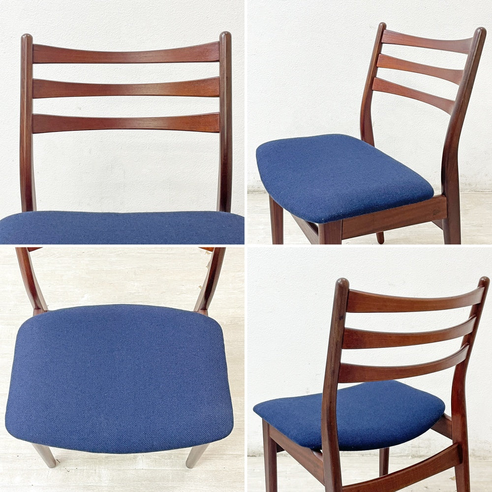 北欧ビンテージ Scandinavia Vintage ダイニングチェア 無垢材 ファブリック 北欧家具 モダンデザイン B ●