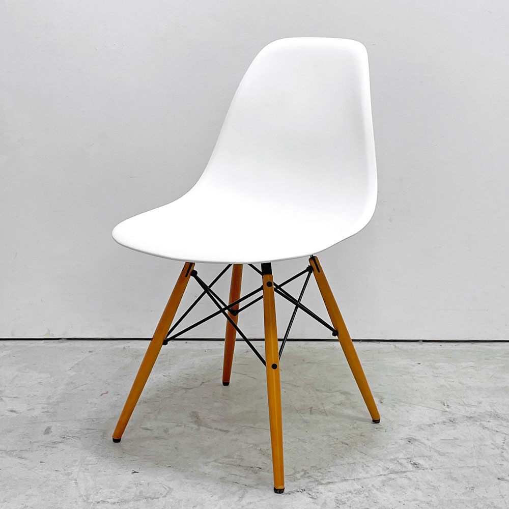 ヴィトラ vitra サイドシェルチェア ポリプロピレン製 ホワイト ドゥエルレッグ DSW C&R イームズ ミッドセンチュリー D ●