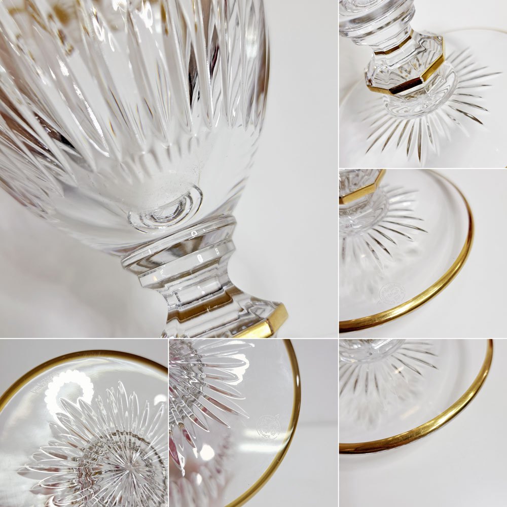 オールドバカラ Baccarat アンペラトール imperator カラフェ デキャンタ H36cm 金彩 カットガラス フランスビンテージ 箱付き ●