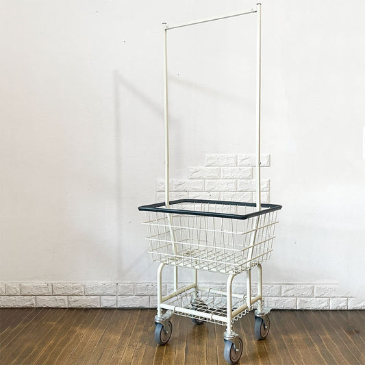 ダルトン DULTON ランドリー カート ウィズ ポール ラック LAUNDRY CART WITH POLE RACK アイボリー アメリカンスタイル ◎