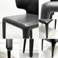 カッシーナ Cassina オラ 369 HOLA アームレスチェア ダイニングチェア 本革 ブラックレザー ハンス・ウェッツスタイン イタリア 定価￥418,000- C ●