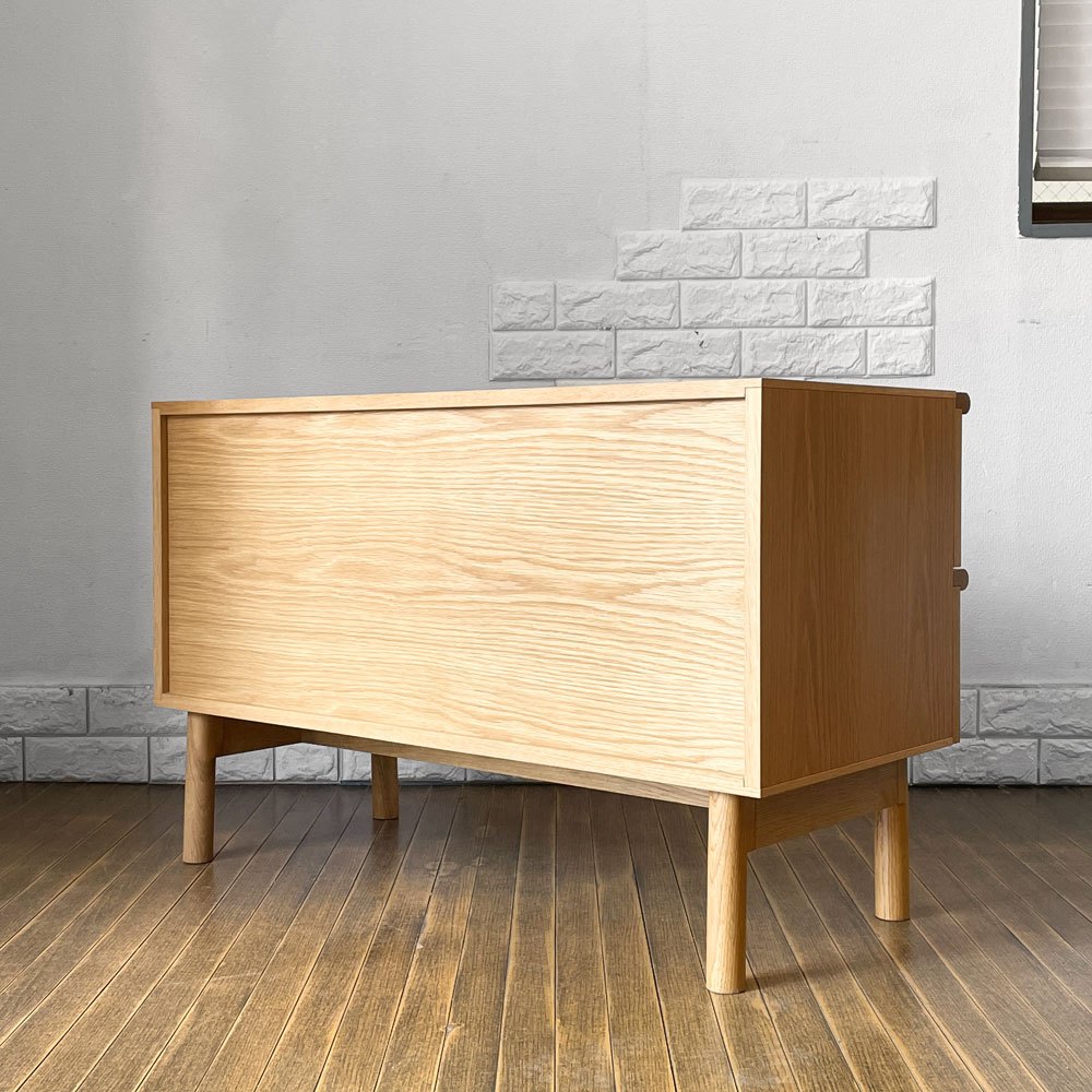 イデー IDEE スティルト サイドボード S STILT SIDEBOARD S ナチュラル テレビボード オーク材 アジャスター付 マリナ・ボーティエ 定価￥79,900- ◎