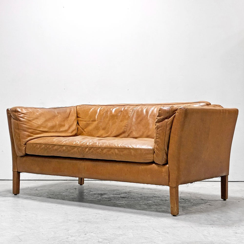 ハロ HALO レッジオ REGGIO 2P SOFA 2人掛けソファ レザー 牛本革 オールドサドルナッツカラー 英国家具 廃番 参考定価￥237,000-●