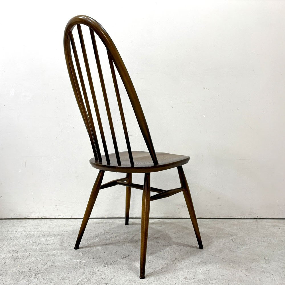 アーコール Ercol クエーカーチェア ダイニングチェア ハイバック エルム材 × ビーチ材 UKビンテージ 英国家具 ●