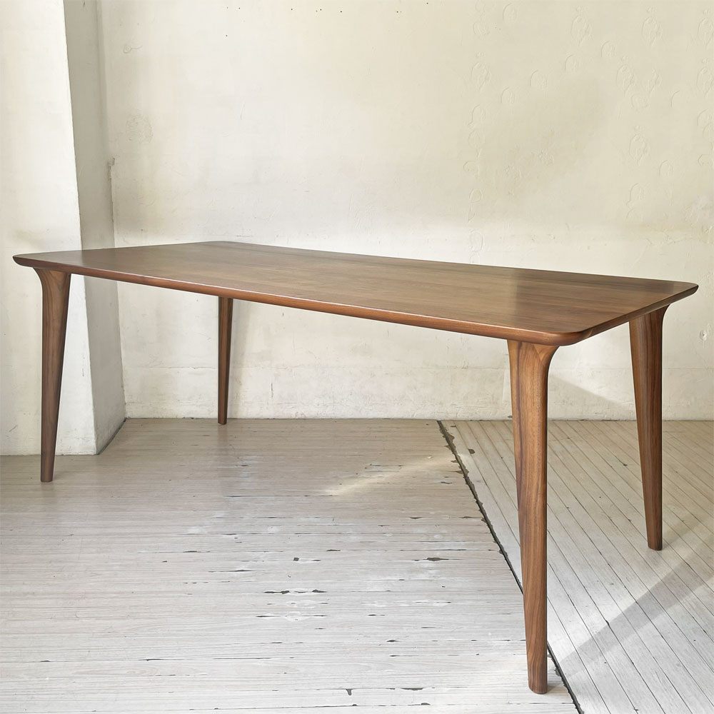 飛騨産業 HIDA 侭 Hida Table System ダイニングテーブル ウォールナット材 カービング脚 W170cm 参考定価391,600円 美品 ★