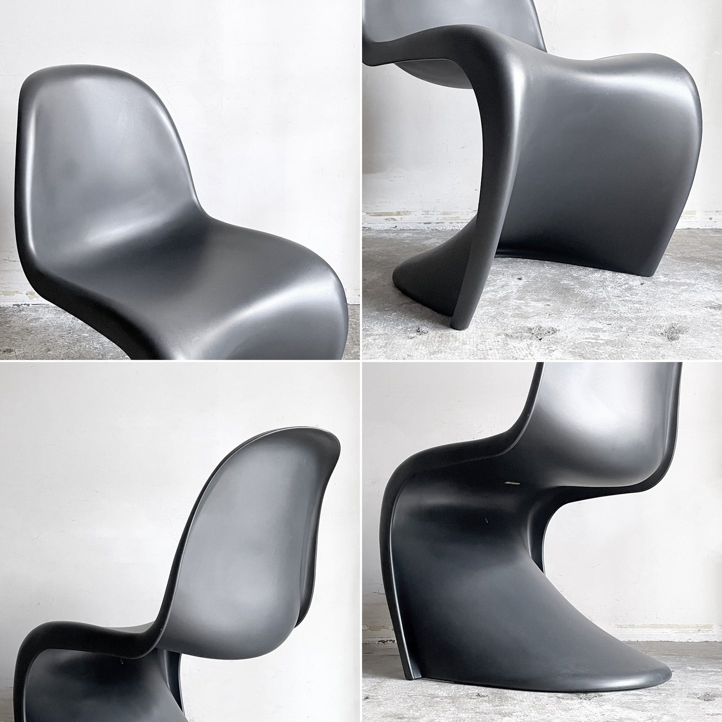 ヴィトラ vitra パントンチェア ダイニングチェア スタッキングチェア ディープブラック ヴェルナー・パントン Panton ミッドセンチュリー スペースエイジ ■