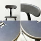 フェールトラヴァイユ FER TRAVAIL ニコルチェア NICOLLE Chair SH45cm ダイニングチェア スチール マットクリア仕上げ 別注モデル レザーパッド付 ネイビー インダストリアル フランス ●
