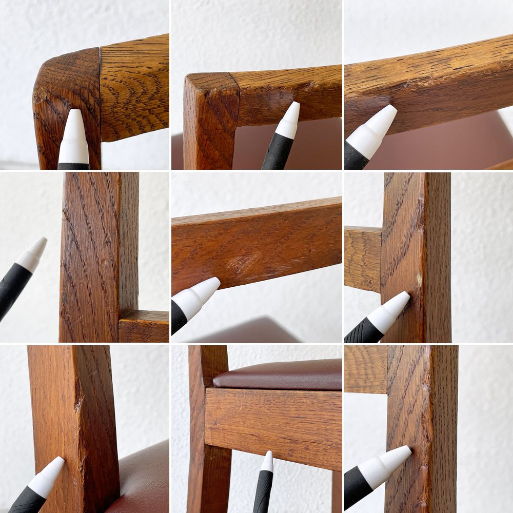 フリッツハンセン Fritz Hansen 木製 ダイニングチェア サイドチェア ハイバック オーク無垢材 ビンテージ 1940-50s 希少 デンマーク 北欧家具 ◇