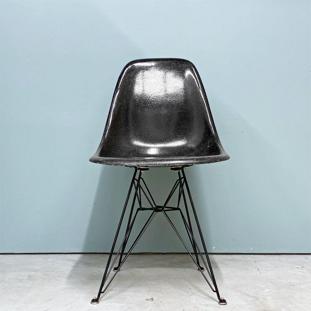ハーマンミラー Herman Miller サイドシェルチェア セカンド 2nd FRP ブラック エッフェルベース イームズ ビンテージ ミッドセンチュリー ◎