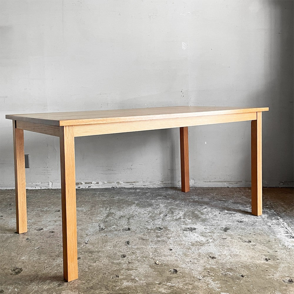 無印良品 MUJI 木製 ダイニングテーブル オーク無垢集成材 W140cm ナチュラルスタイル 廃番 ■