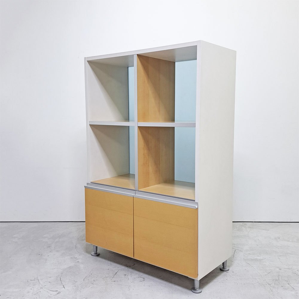 ウィルクハーン Wilkhahn ミナモ Minamo ファイリングシェルフ Filing Shelf オーク材 アルミフレーム アクリルパネル 2ドロワー 2列3段 コクヨ取扱い ●