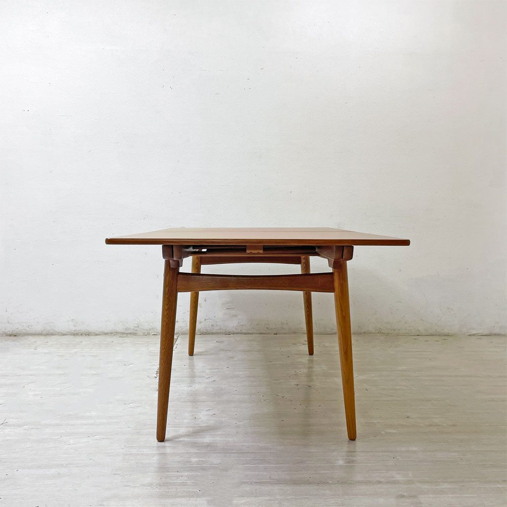 アンドレアス・タック Andreas Tuck エクステンション ダイニングテーブル AT310 チーク材×オーク材 ハンス・Ｊ・ウェグナー 北欧 デンマークビンテージ ●