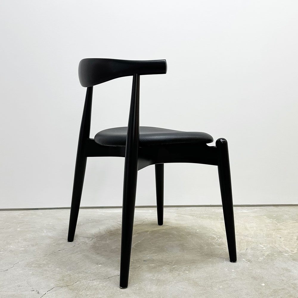 カールハンセン＆サン Carl Hansen & Son CH20 エルボーチェア オールブラック ビーチ材 レザー ハンス・J・ウェグナー 美品 ●