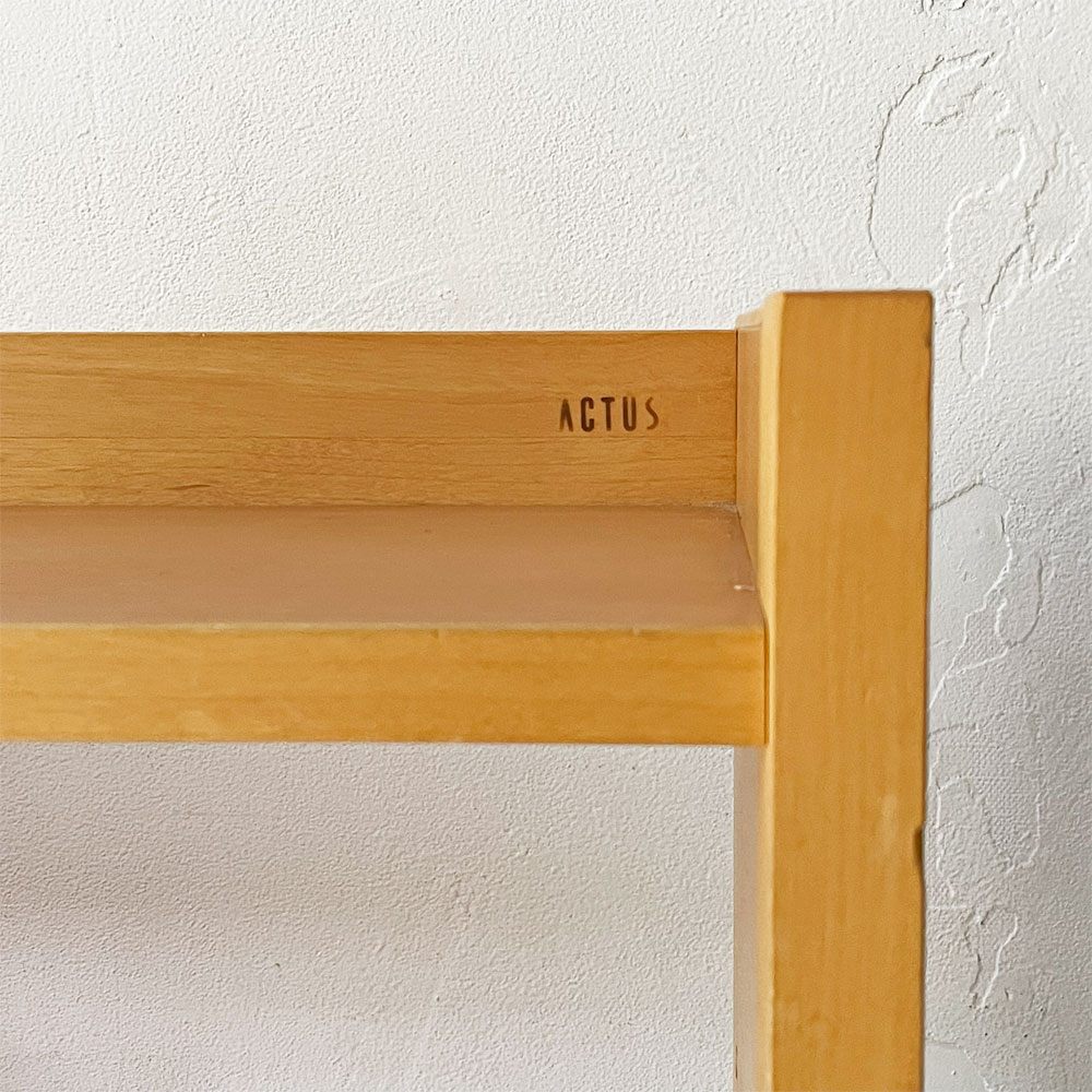 アクタス ACTUS アクタスキッズ エコール ECOLE オープンシェルフ ブックシェルフ W110cm アルダー材 ナチュラル 廃盤 ★
