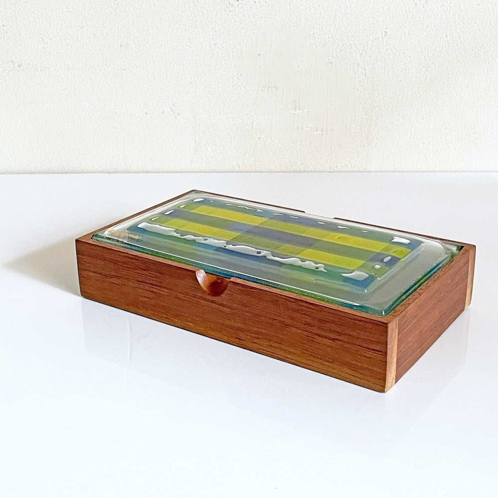 ヒギンスグラス Higgins Glass シガレットボックス Cigarette Box マイケル＆フランシス・ヒギンズ Michael＆Frances Higgins ビンテージ ミッドセンチュリー 希少 ■