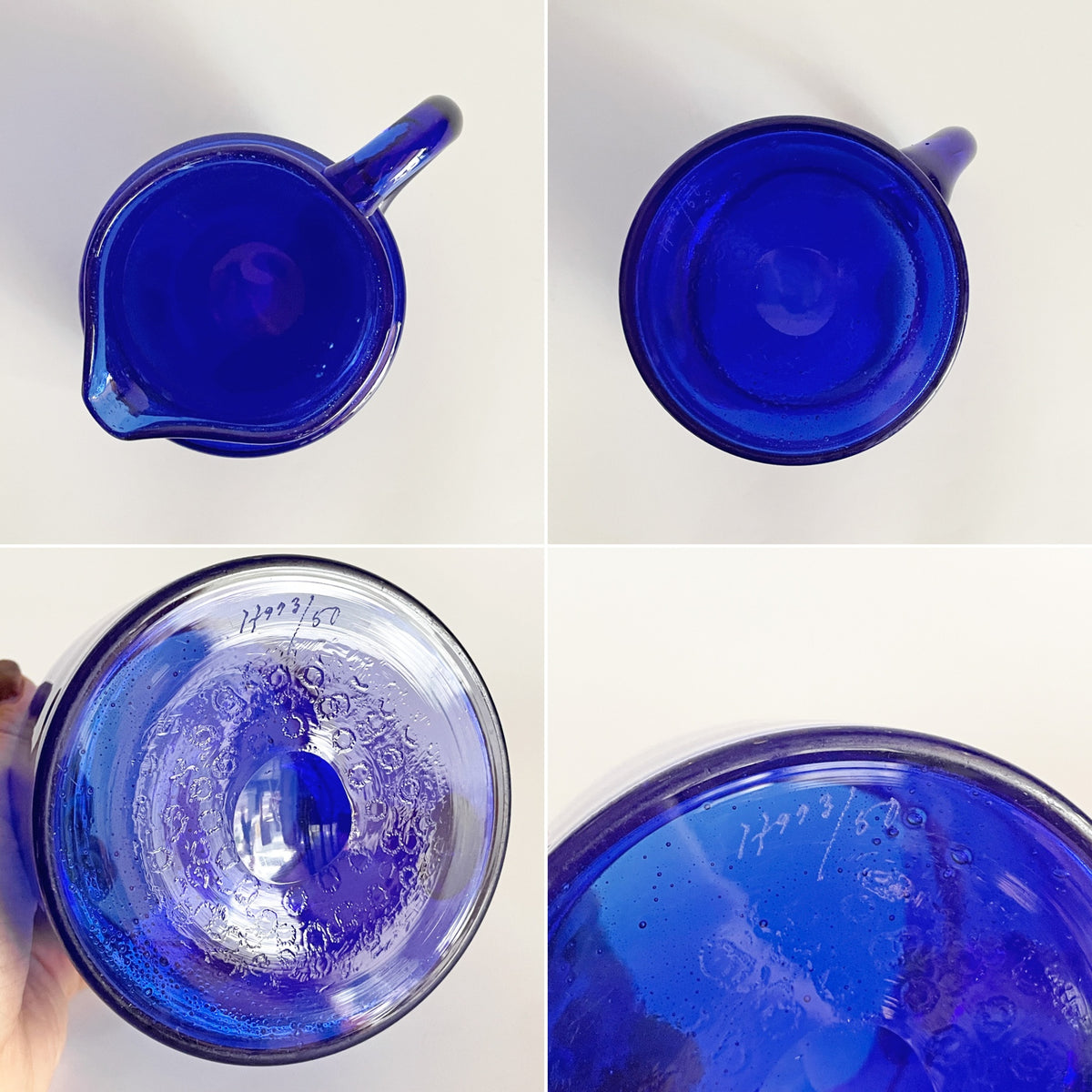 ボダ BODA ガラス ピッチャー 50ml ブルー 973/50 エリック・ホグラン Erik Hoglund ビンテージ スウェーデン 北欧食器 ■