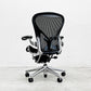 ハーマンミラー Herman Miller アーロンチェア Bサイズ ポスチャーフィット クラシックカーボンメッシュ ポリッシュドアルミベース ビル・スタンフ ＆ ドン・チャドウィック 〓