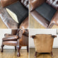 ロイズアンティークス Lloyd's Antiques リプロダクションシリーズ チェスターフィールド B&Cウイングチェア 1シーターソファ 鋲 本革 英国 ◎