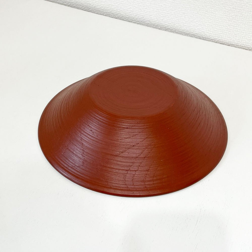 赤木明登 Akito Akagi 深皿 赤 nurimono 約21cm 漆器 輪島塗 現代作家 D ◎