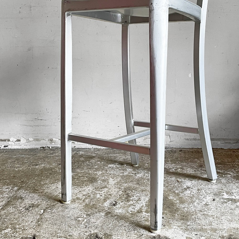 ネイビーバースツール Navy BarStool カウンターチェア アルミニウム インダストリアル リプロダクト B ■