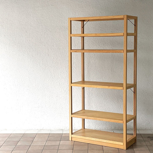 無印良品 MUJI オーク材 ユニットシェルフ 大 6段 W87 H175.5cm ナチュラルモダン 廃番 ◇