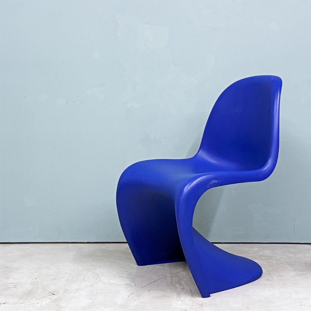 ヴィトラ vitra パントンチェア ダイニングチェア スタッキングチェア ブルー ヴェルナー・パントン Panton ミッドセンチュリー スペースエイジ B ◎