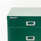 ビスレー BISLEY BASICシリーズ BA3/CD キャビネット 4段 スチールワゴン オフィス 店舗什器 グリーン 英国 廃番品 ●