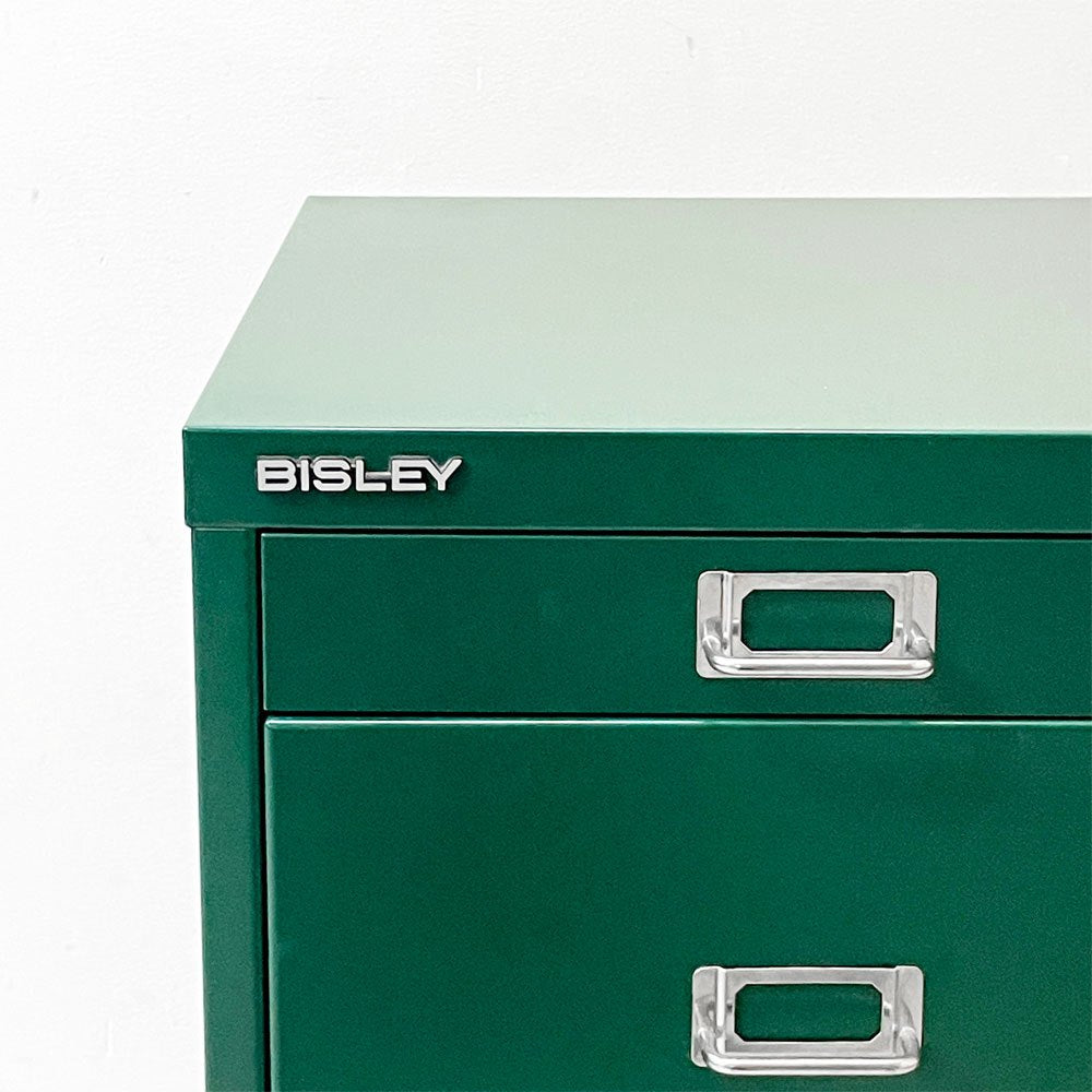 ビスレー BISLEY BASICシリーズ BA3/CD キャビネット 4段 スチールワゴン オフィス 店舗什器 グリーン 英国 廃番品 ●