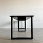 かなでもの KANADEMONO ザ・テーブル THE TABLE Black Steel デスク W240×D70cm ラバーウッド ブラックブラウン スクエアレッグ 配線孔＆ティッシュボックストレイ付 合計定価￥138,500- 〓