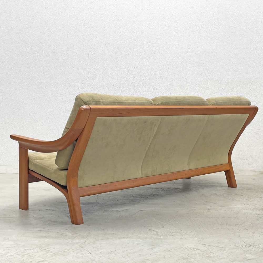 PJ furniture チーク無垢材 3pソファ 3シーター POUL JEPPESEN デンマークビンテージ 〓