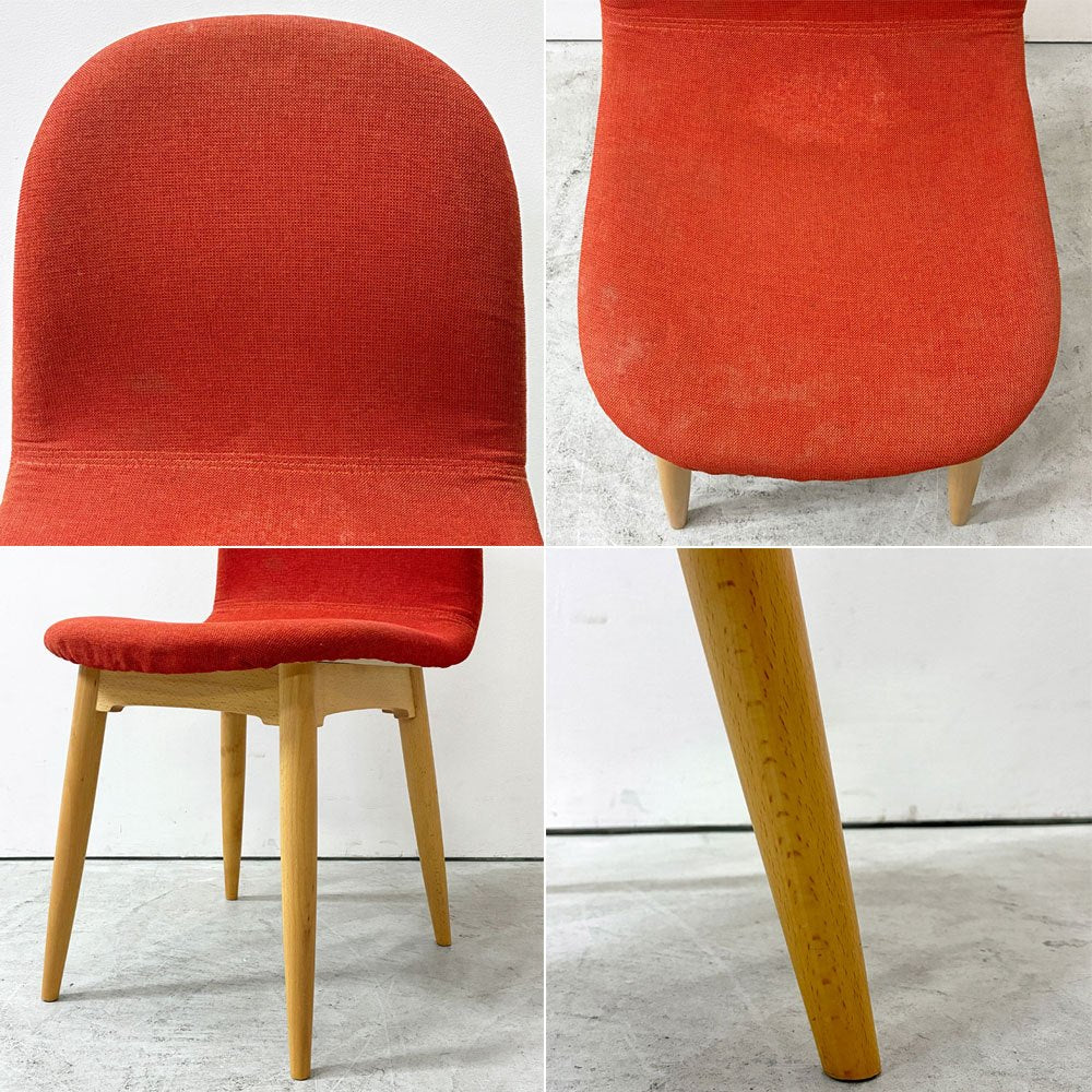 イデー IDEE コショネチェア COCHONNET CHAIR ダイニングチェア オーク材 ナチュラル ファブリック レッド系 モダン 現状品 ●