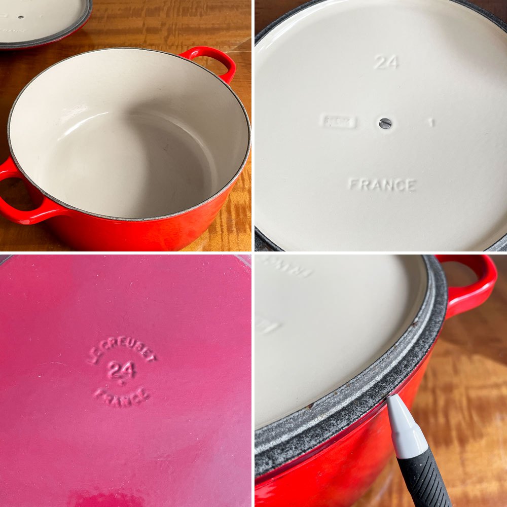 ルクルーゼ LE CREUSET ココットロンド 両手鍋 25cm レッド 鋳物 フランス ♪