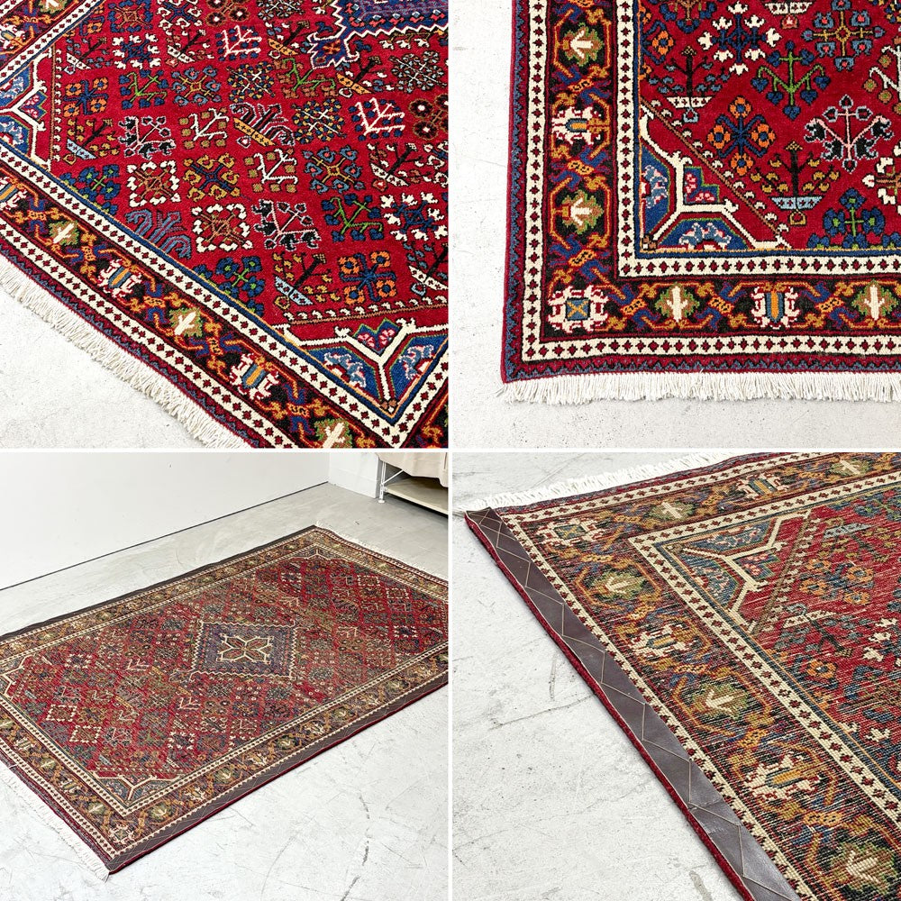 ジョーサガン Joshaqan ジョーシャガン ペルシャ絨毯 ラグ カーペット 絨毯 215×134 cm 草木模様 幾何学模様 手織り イラン ●