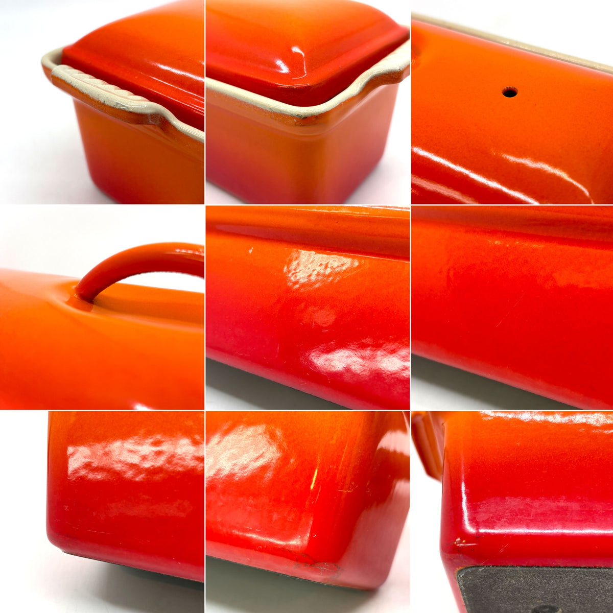 ルクルーゼ LE CREUSET テリーヌ・レクタ 長方形 ストーンウェア 28cm オレンジ フランス ●