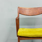 木蔵 BOKURA ピーチェア P chair ハーフアーム ダイニングチェア ウォールナット ファブリックシート イエローグリーン 北欧モダン 定価￥43,890- A ◎