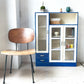 ジャパンビンテージ Japan Vintage ペインテッド ガラスキャビネット Painted Cabinet リメイク 古家具 古道具 型板ガラス ★