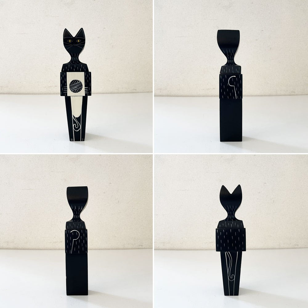 ヴィトラ vitra. ウッデンドール Wooden Dolls Cat キャット スモール 木製オブジェ モミ材 H7cm ハンドクラフト アレキサンダー・ジラード 定価￥23,100- ◎