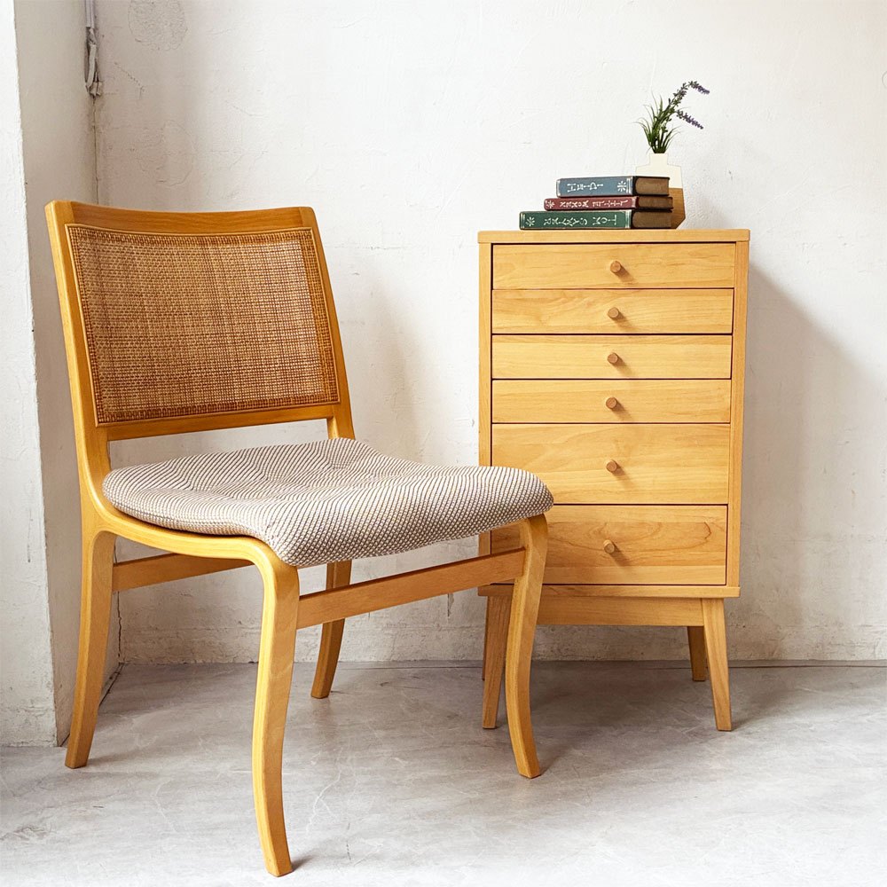 ベルメゾン BELLE MAISON 天然木アルダー材を使った書類チェスト ミニチェスト 収納家具 オイル仕上げ H74cm ナチュラル ★