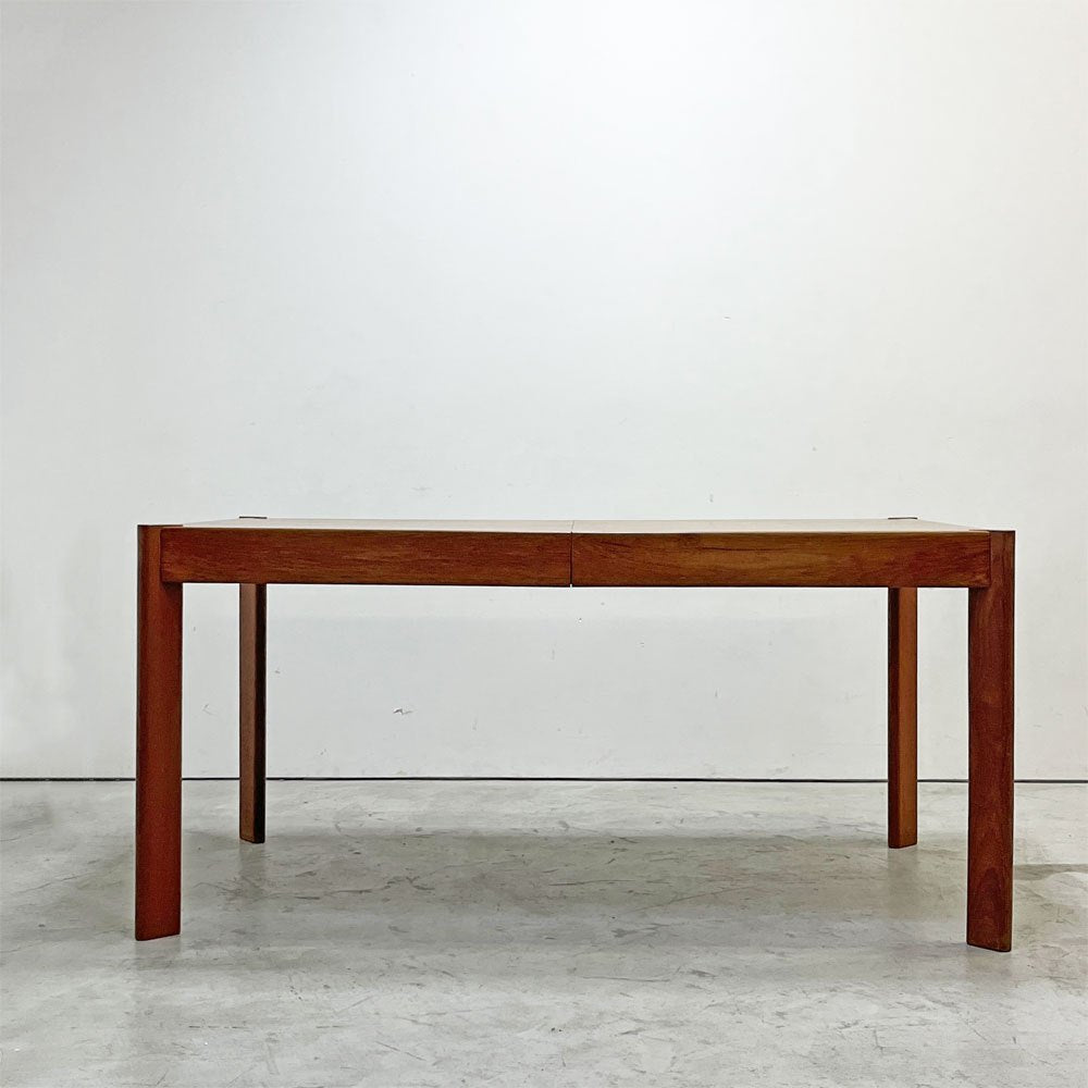 辻木工 チーク材 エクステンションダイニングテーブル EX天板1枚 W138cm ジャパンビンテージ 北欧デザイン ●