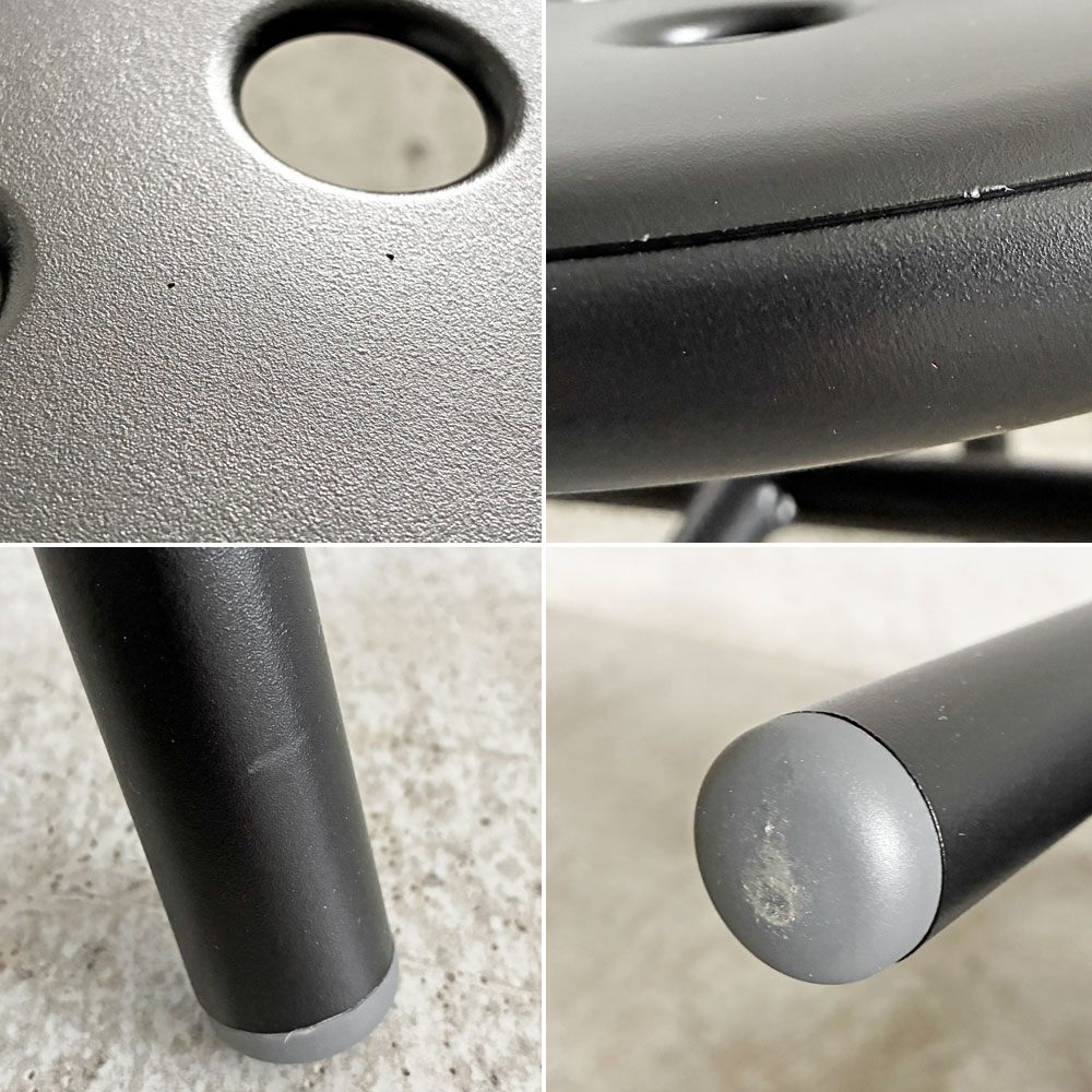 マジス MAGIS パイプチェア Pipe Chair ダイニングチェア パンチングシート アームなし ブラック 屋外使用可 ジャスパー・モリソン 未使用品 定価￥90,200- 〓