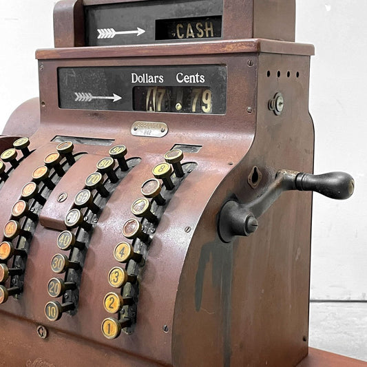 ナショナル・キャッシュ・レジスター・カンパニー The National Cash Register Co. ビンテージ レジスター キャッシャー USビンテージ スチール 機械仕掛け オブジェ 店舗什器 小道具 ジャンク 現状品 ●