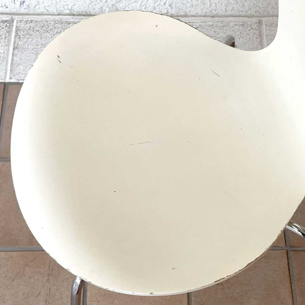 フリッツハンセン Fritz Hansen 3107 セブンチェア ラッカー ホワイト スタッキング アルネ・ヤコブセン デンマーク 北欧家具 B ◇