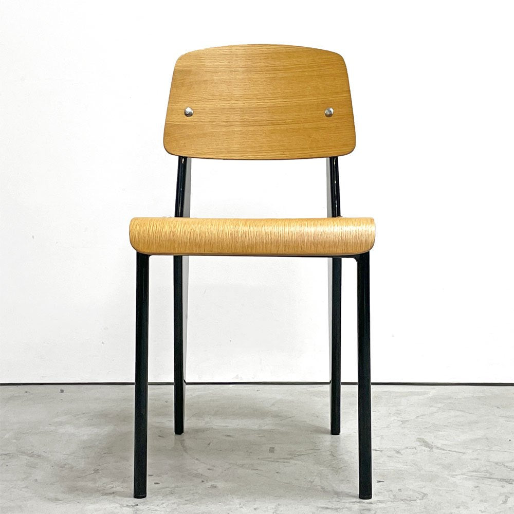 スタンダードチェア Standard chair リプロダクト ナチュラルオーク×ブラック ジャン・プルーヴェ Jean Prouve 名作椅子 B ●