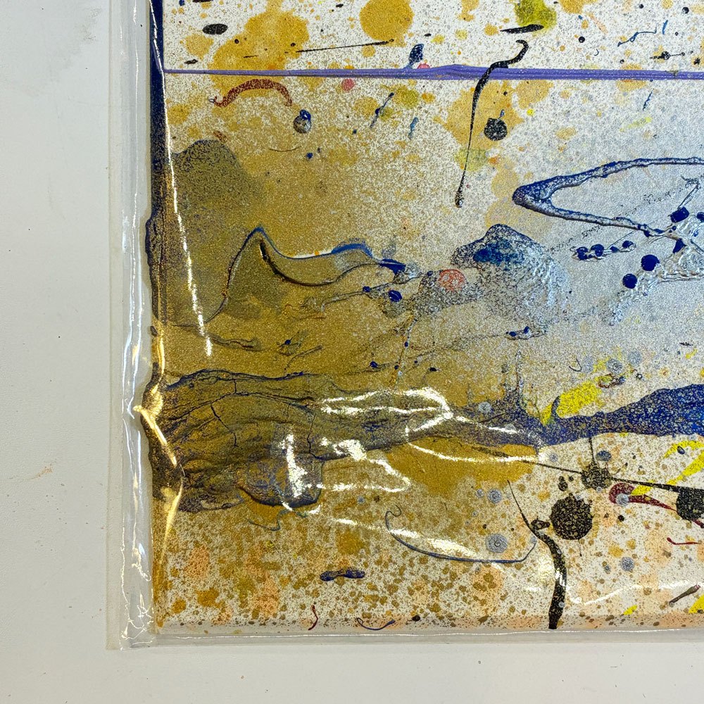 今井アレクサンドル ポストカード 油絵原画 アート 抽象画 アンフォルメル 10×15㎝ 直筆サイン 2015年 現代アート 今井俊満 J ★