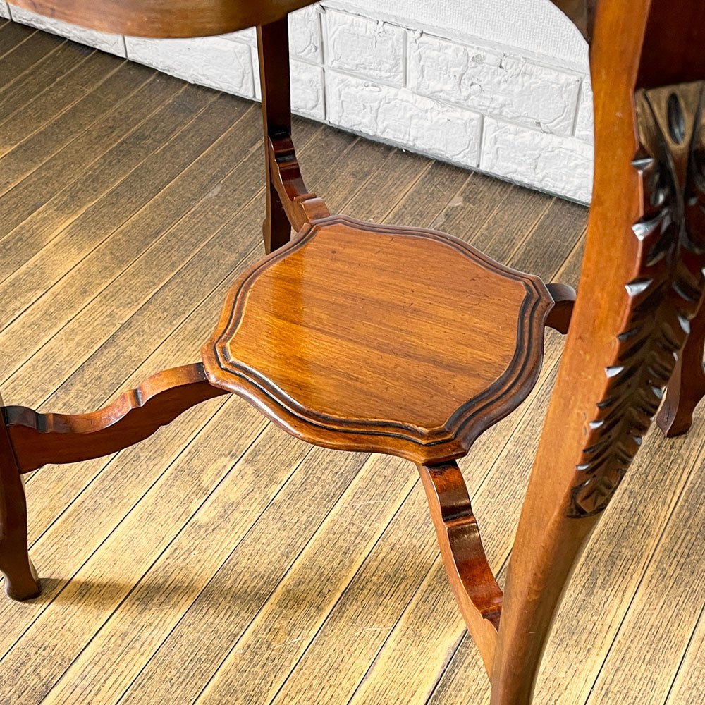 UKビンテージ UK Vintage マホガニー カフェテーブル ラウンドテーブル Φ61cm 英国家具 アンティーク ロイズアンティーク取扱 ◎